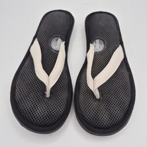 Smartdogs Women 7.5-8 Comfort Flip Flops White Mesh Cushioned Sandald